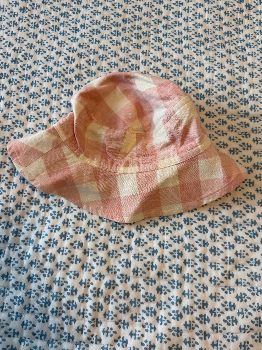 EUC Pehr - Pink Gingham Bucket Hat - 4-5T